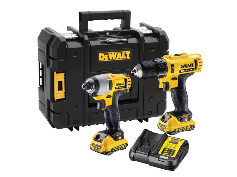 DeWALT Power Tools DCK218D2T XR Twin Pack 12V 2 x 2.0Ah Li-ion DEWDCK218D2T