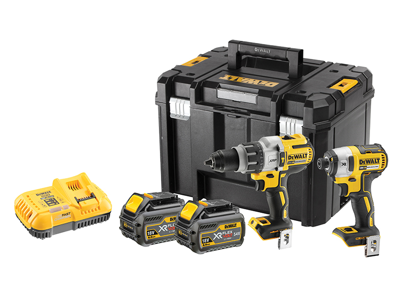 DeWALT Power Tools DCK276T2T FlexVolt XR Twin Pack 18V 2 x 18/54V 6.0/2.0Ah Li-ion DEWDCK276T2T