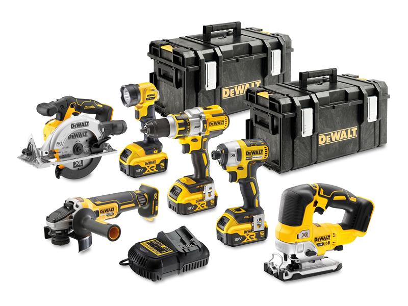 DeWALT Power Tools DCK664P3 XR Brushless 6 Piece Kit 18V 3 x 5.0Ah Li-ion DEWDCK664P3