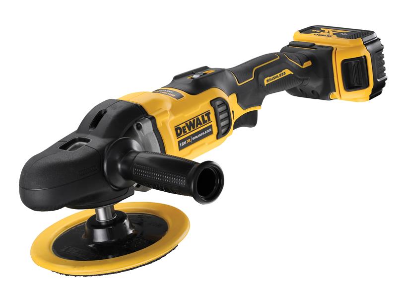 DeWALT Power Tools DCM849P2 XR Brushless Rotary Polisher 180mm 18V 2 x 5.0Ah Li-ion DEWDCM849P2
