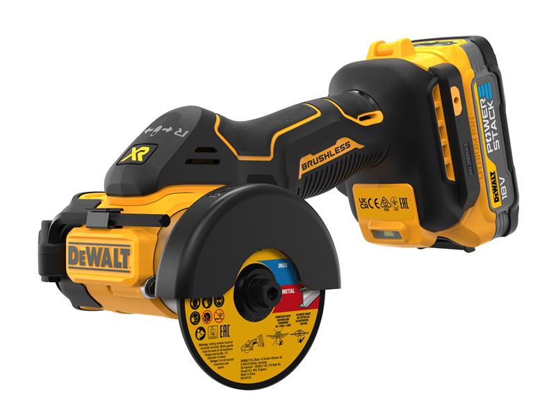 DeWALT Power Tools DCS438E2T XR BL Cut Off Tool 18V 2 x 1.7Ah POWERSTACK Li-ion DEWDCS438E2T