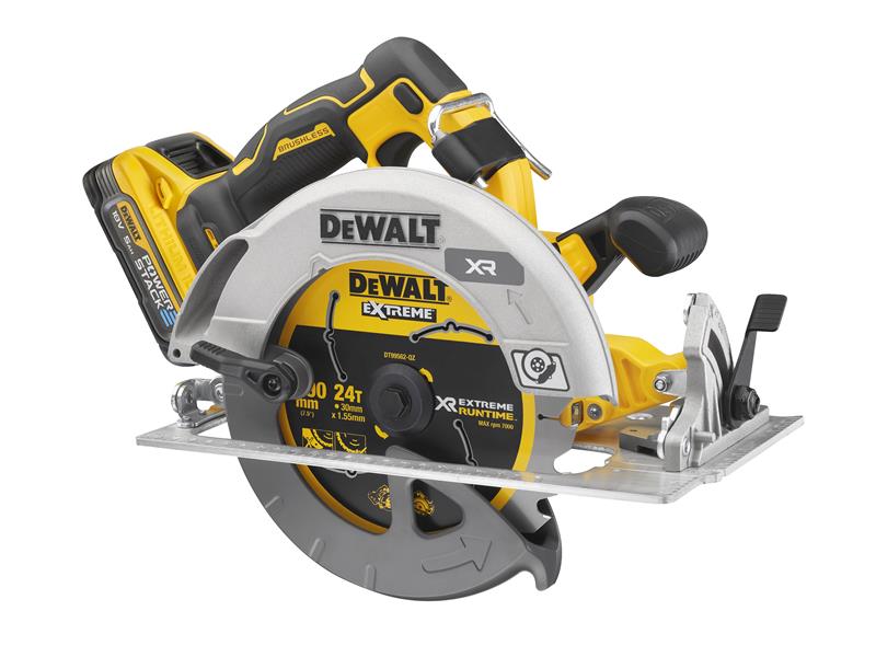 DeWALT Power Tools DCS573H2T XR Advantage Circular Saw 190mm 18V 2 x 5.0Ah POWERSTACK Li-ion DEWDCS573H2T