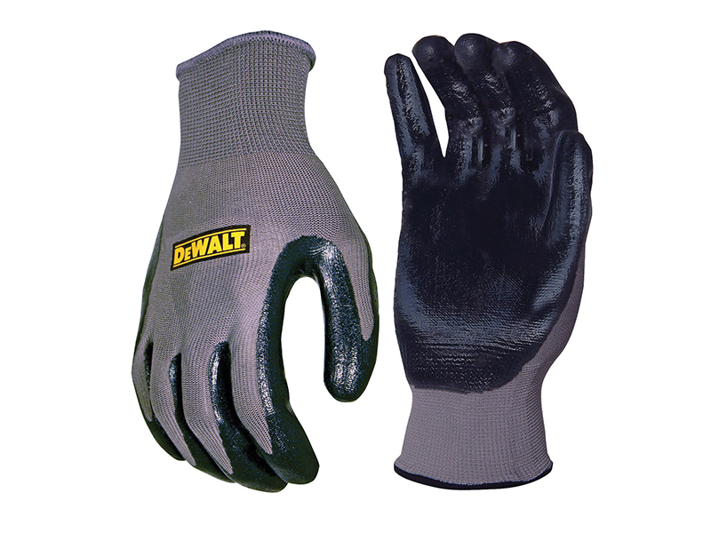 DeWALT Power Tools Nitrile Nylon Gloves - Large DEWDPG66L
