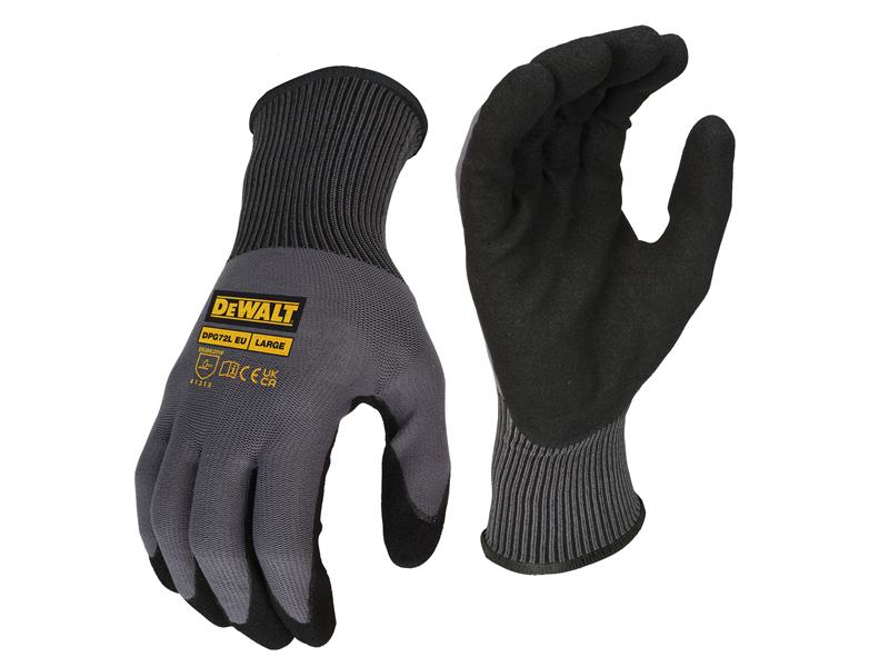 DeWALT Power Tools Coated Grip Gloves - L (Size 9) DEWDPG72L