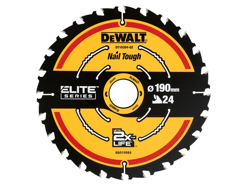 DeWALT Power Tools ELITE Series Framing Circular Saw Blade 190 x 30mm x 24T DEWDT10304QZ