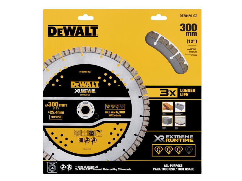 DeWALT Power Tools ELITE SERIES All Purpose Diamond Wheel 305 x 25.4mm DEWDT20460QZ
