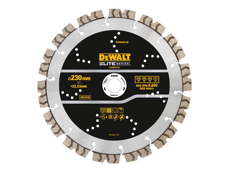 DeWALT Power Tools ELITE SERIES All Purpose Diamond Segmented Wheel 230 x 22.2mm DEWDT20462QZ