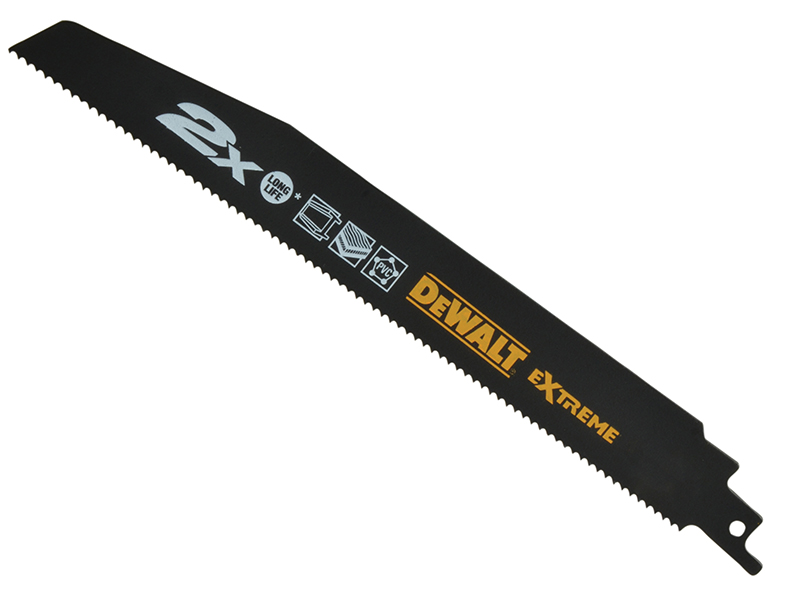 DeWALT Power Tools 2X Life General Purpose Reciprocating Blade 152mm x 10 TPI Pack of 5 DEWDT2301LQZ