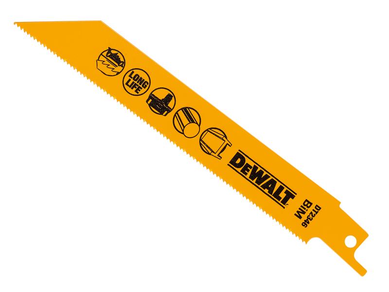DeWALT Power Tools Bi-Metal Reciprocating Blade for Metal Cordless 152mm x 18 TPI (Pack 5) DEWDT2346QZ
