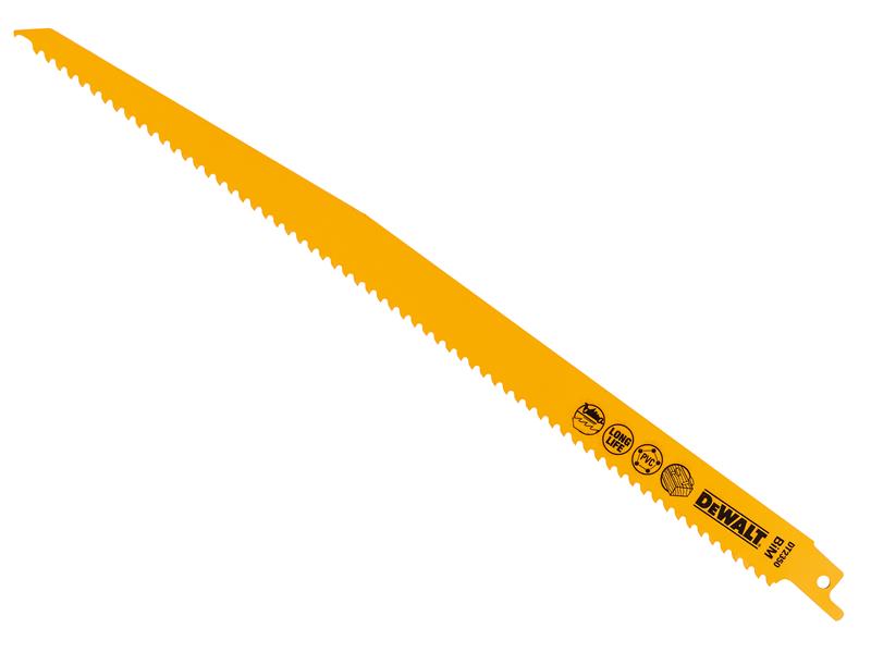 DeWALT Power Tools Bi-Metal Reciprocating Blade for Wood with Nails 305mm (Pack 5) DEWDT2350QZ