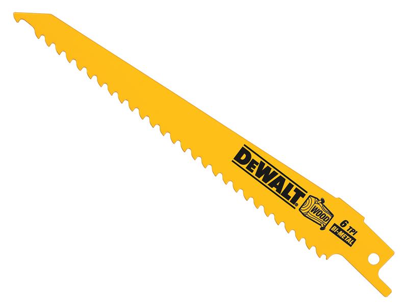 DeWALT Power Tools Bi-Metal Reciprocating Blade for Wood with Nails 152mm (Pack 5) DEWDT2359QZ