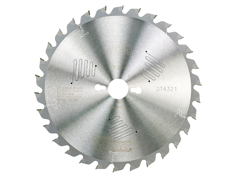 DeWALT Power Tools Series 60 Circular Saw Blade 250 x 30mm x 30T DEWDT4321QZ