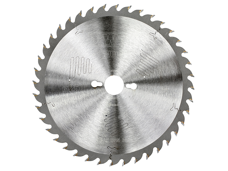 DeWALT Power Tools Series 60 Circular Saw Blade 250 x 30mm x 40T DEWDT4322QZ