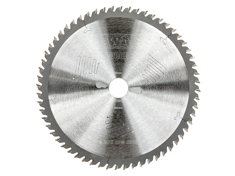 DeWALT Power Tools Series 60 Circular Saw Blade 250 x 30mm x 60T DEWDT4351QZ