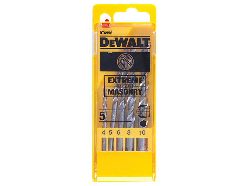 DeWALT Power Tools Extreme Masonry Drill Bit Set, 5 Piece DEWDT6956QZ