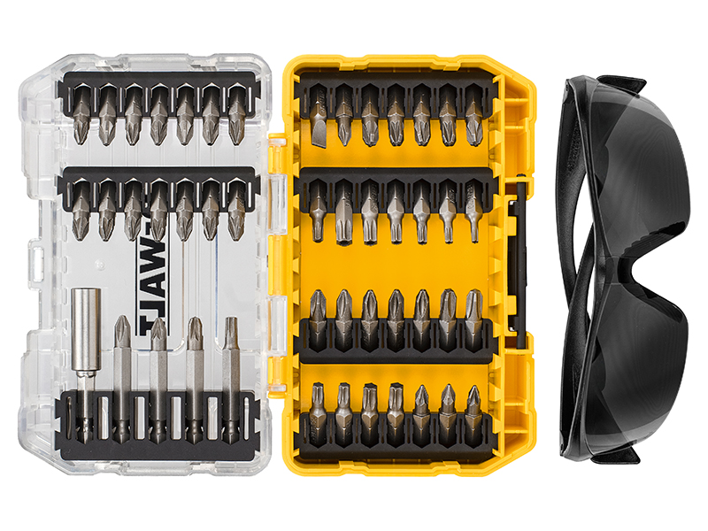 DeWALT Power Tools DT70703 Screwdriving Set, 47 Piece + Safety Glasses DEWDT70703QZ