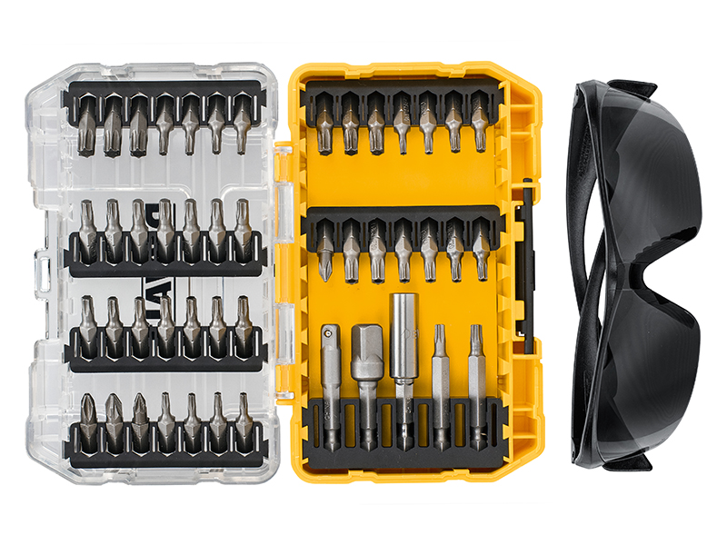 DeWALT Power Tools DT70704 Screwdriving Set, 47 Piece + Safety Glasses DEWDT70704QZ