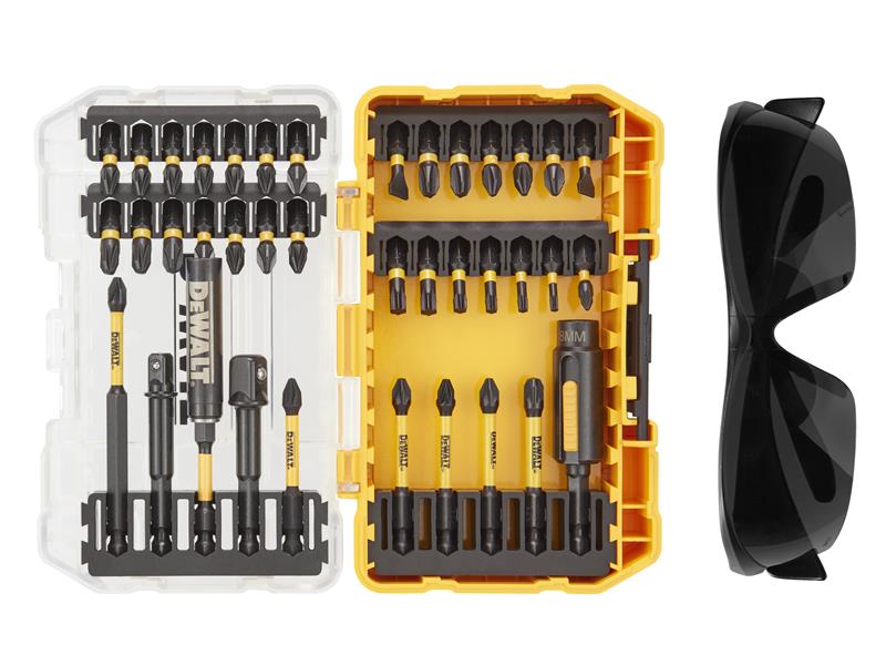 DeWALT Power Tools DT70740T FlexTorq Bit Set, 38 Piece + Safety Glasses DEWDT70740TQ