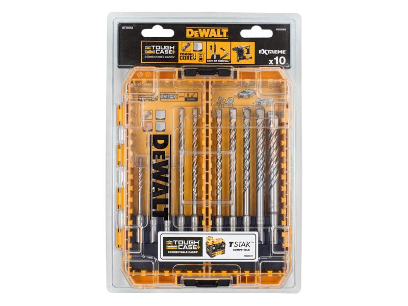 DeWALT Power Tools SDS Plus Extreme 2 Drill Bit Set, 10 Piece DEWDT70753QZ