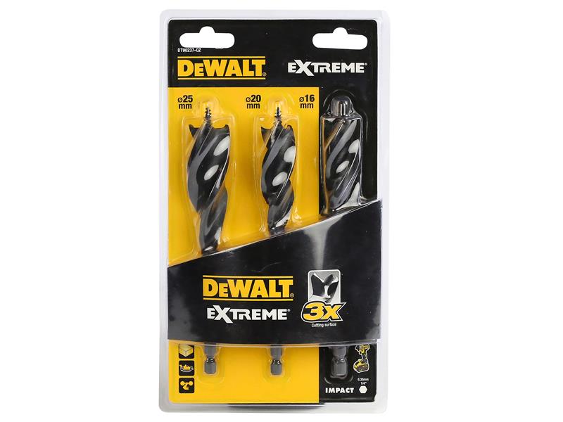 DeWALT Power Tools EXTREME Tri Flute Bit Set, 3 Piece DEWDT90237QZ