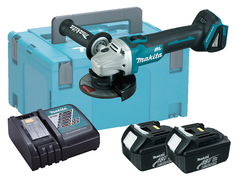 Makita 18V Brushless Angle Grinder 115mm LXT - DGA454 - 3.0Ah Pack