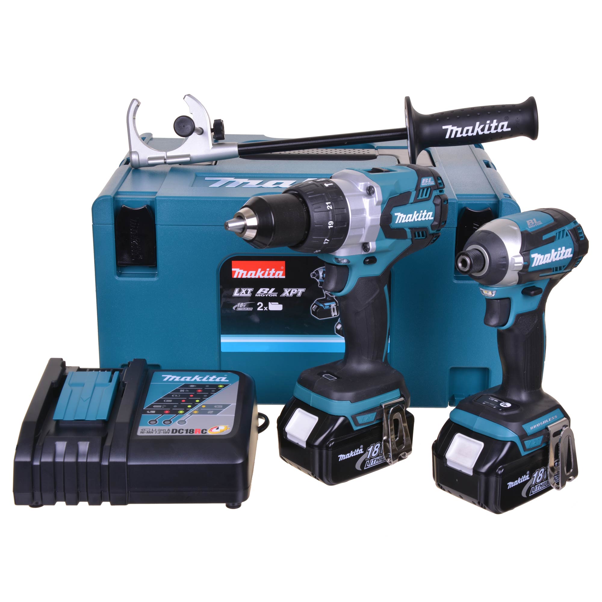 Makita 18V Brushless LXT Heavy-Duty Combi Drill &amp; Impact Driver - 5.0Ah Pack