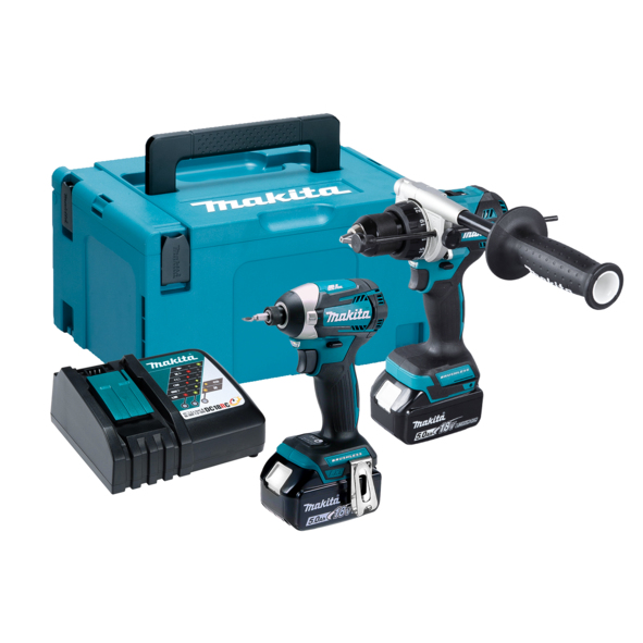 Makita DLX2372TJ 18V Brushless LXT SDS DHR242 &amp; Wrench DTW300 - 5.0Ah Pack