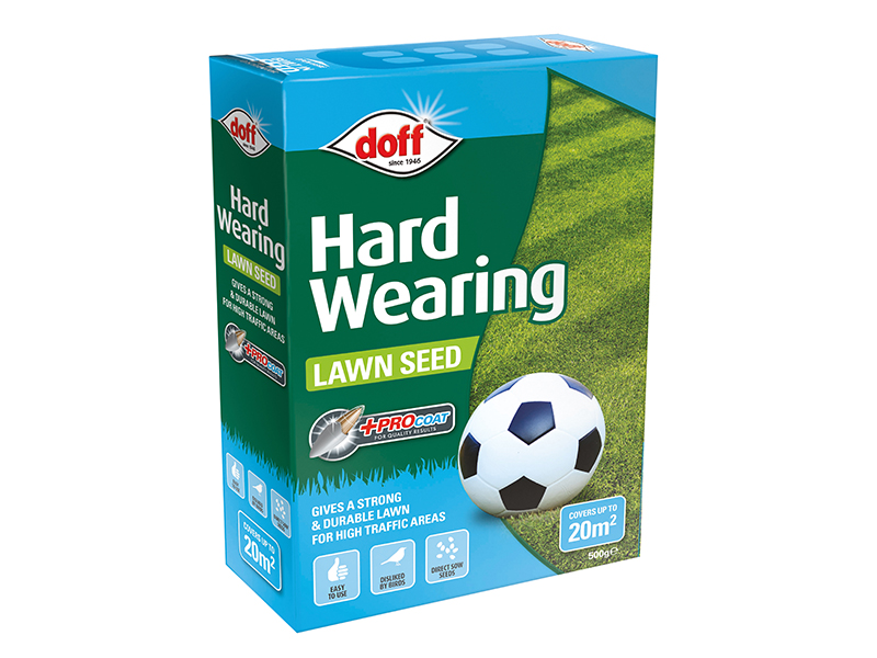 DOFF Hard Wearing Lawn Seed 500g DOFFLB500