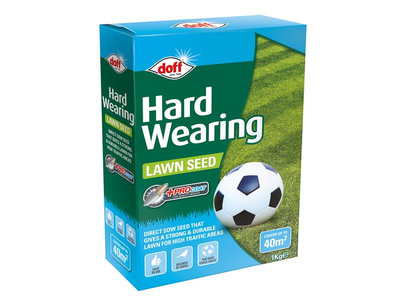 DOFF Hard Wearing Lawn Seed 1kg DOFFLBA00DOF