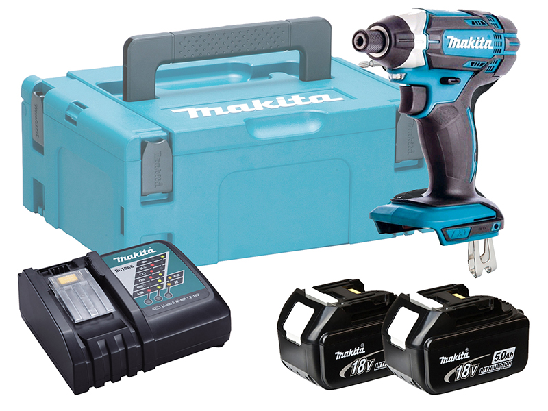 Makita 18V Brushed LXT Impact Driver High Rotation Speed - DTD152 - 5.0Ah Pack