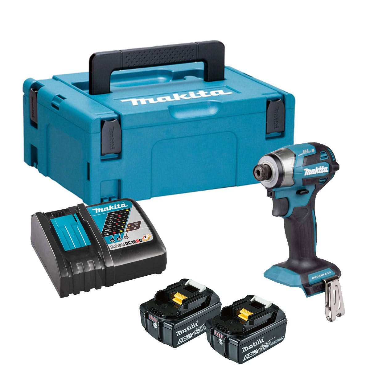 Makita DTD173RTJ 18v Brushless Impact Driver (LED RING) - 5.0ah Pack
