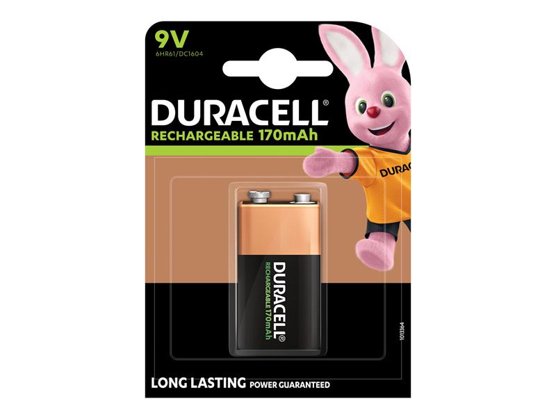 Duracell 9V 170Mah Rechargeable Battery DURS3094