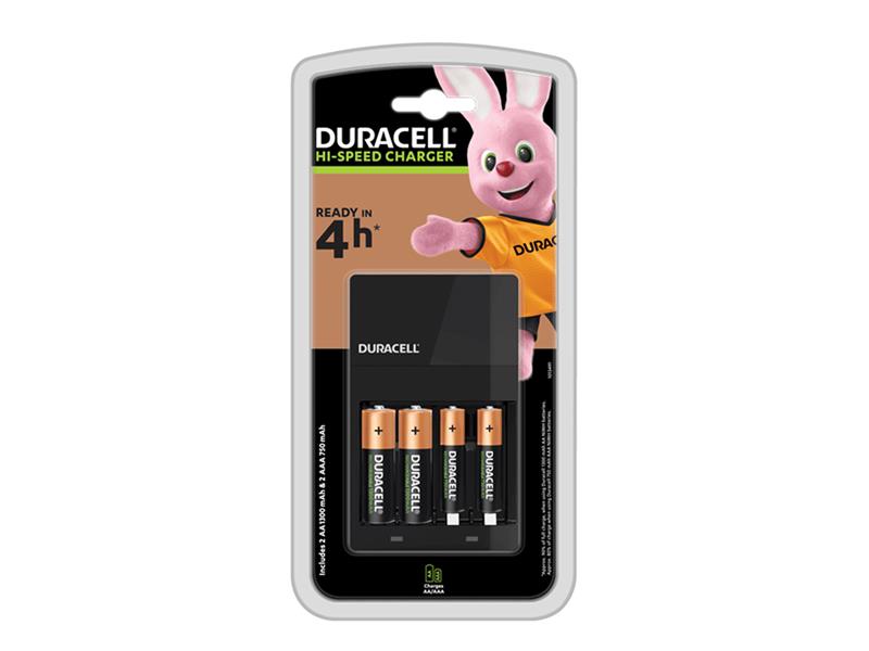 Duracell Hi-Speed Battery Charger with Batteries DURS514