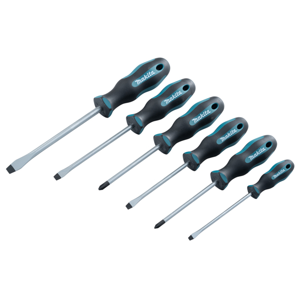 Makita 6pc Screwdriver Set - SL &amp; PH - E-10506