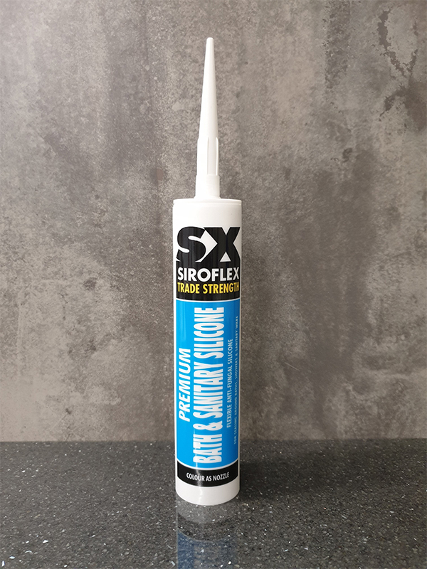 SX Siroflex Premium Bath & Sanitary Silicone Acetoxy Curing 310ml - White