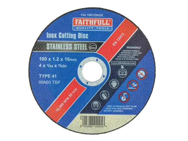 Faithfull Inox Cutting Disc 100mm x 1.2mm x 16mm