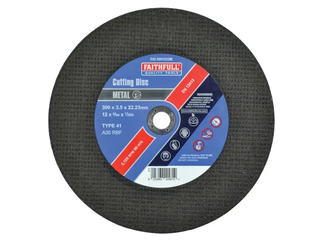 Faithfull Metal Cut Off Disc 300mm x 3.5mm x 22.23mm