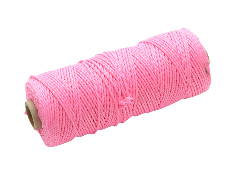 Faithfull Hi-Vis Nylon Brick Line 105m (344ft) - Pink / Yellow / Orange