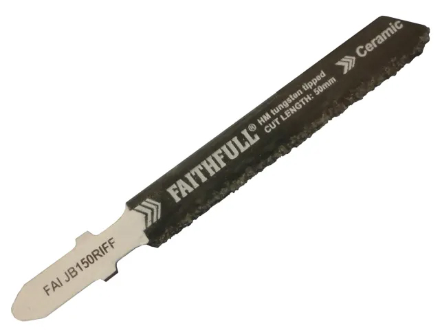 Faithfull Jigsaw Blade TCT Riff Tile Cutting (Pack of 5)