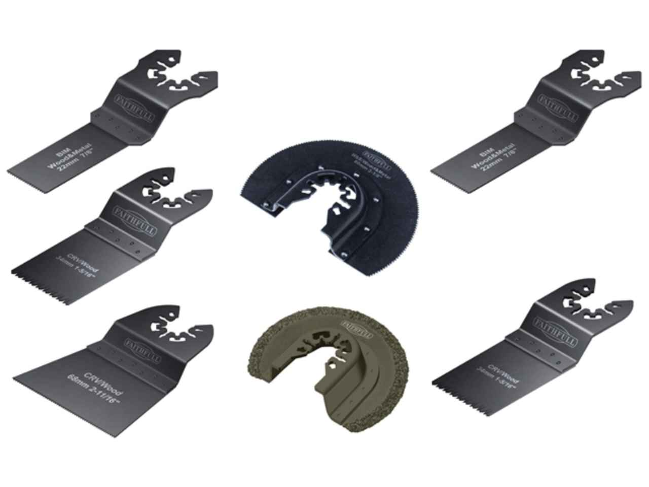 Faithfull 7 Piece Multi-Tool Blade Set