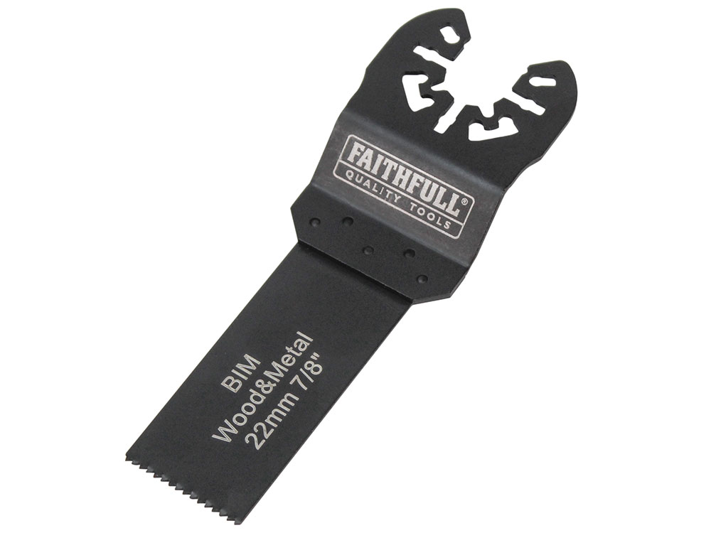 Faithfull Multi-Functional Tool Bi-Metal Flush Cut Wood/Metal Blade 22mm PK 5