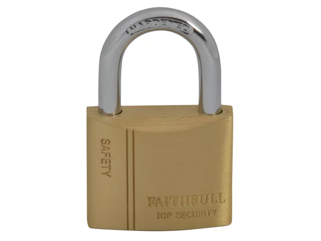 Faithfull Brass Padlock 40mm - 3 Keys