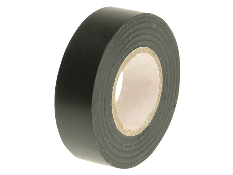 Faithfull PVC Electrical Tape Black 19mm x 20 Metre
