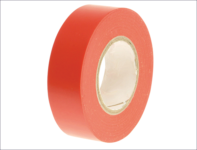Faithfull PVC Electrical Tape Red 19mm x 20 Metre