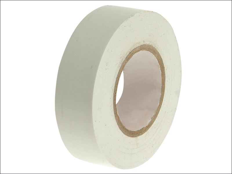 Faithfull PVC Electrical Tape White 19mm x 20 Metre