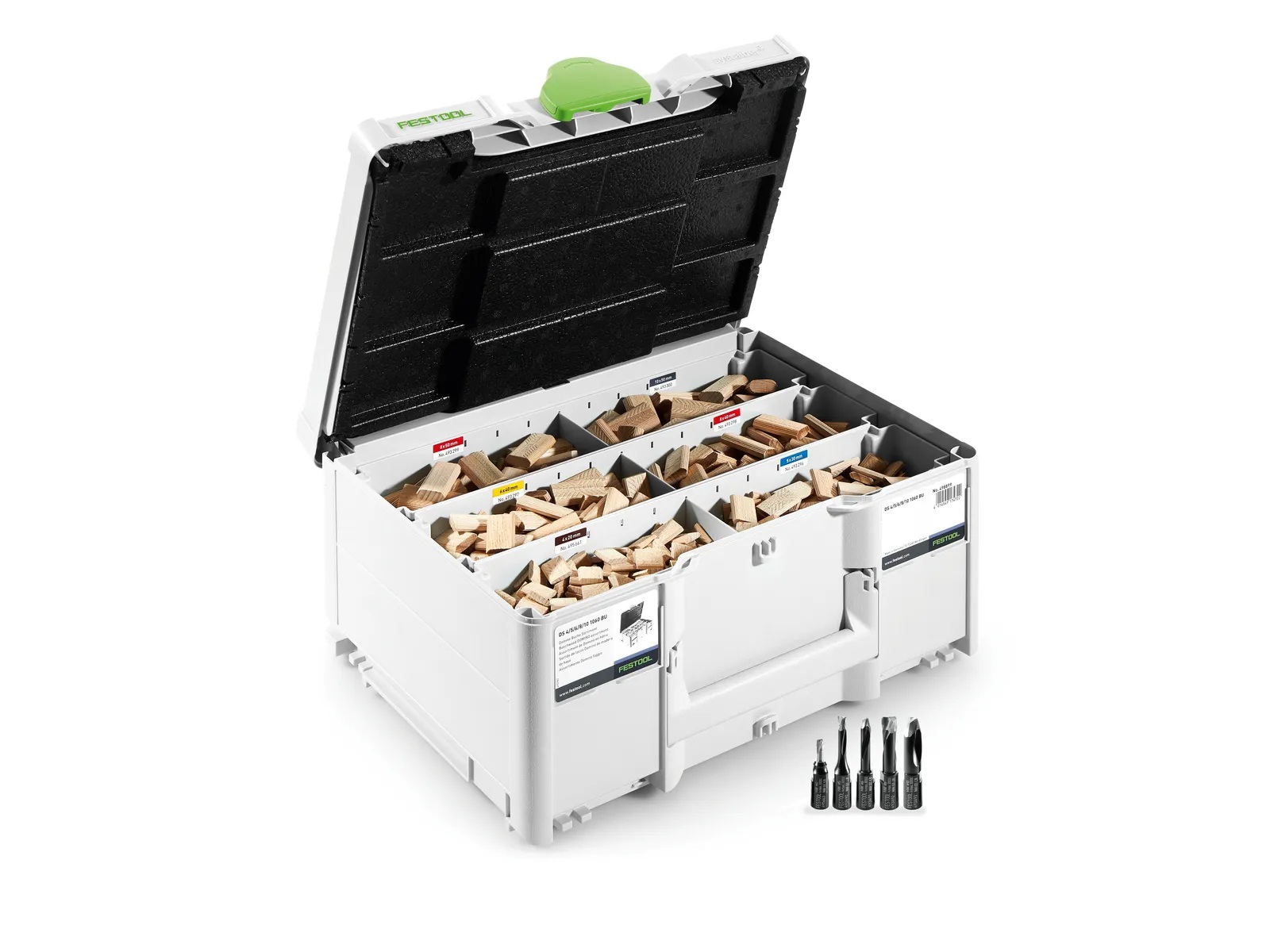 Festool 576794 DOMINO Dowel 4x20 5x30 6x40 8x40 8x50 10x50mm & Cutter Set