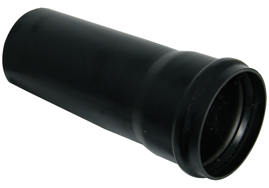 Floplast SP4BL 110mm/4 Inch Ring Seal Soil Pipe With Single Socket 4 Metre - Black