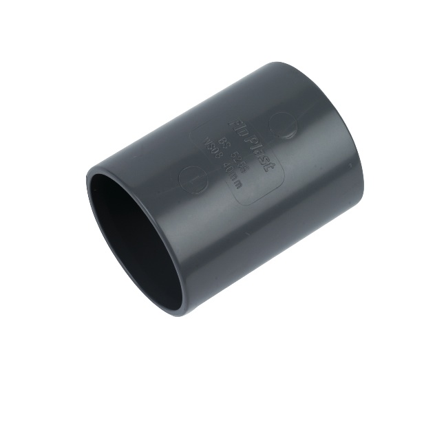 Floplast WS08GR 40mm (43mm) ABS Solvent Weld Waste System Coupling - Grey