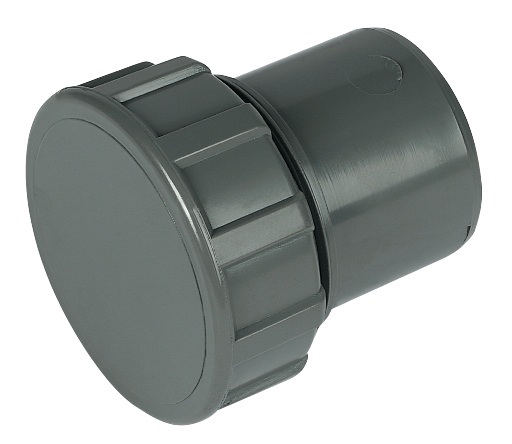 Floplast WS32GR 50mm (55mm) ABS Solvent Weld Waste System Access Plug - Grey