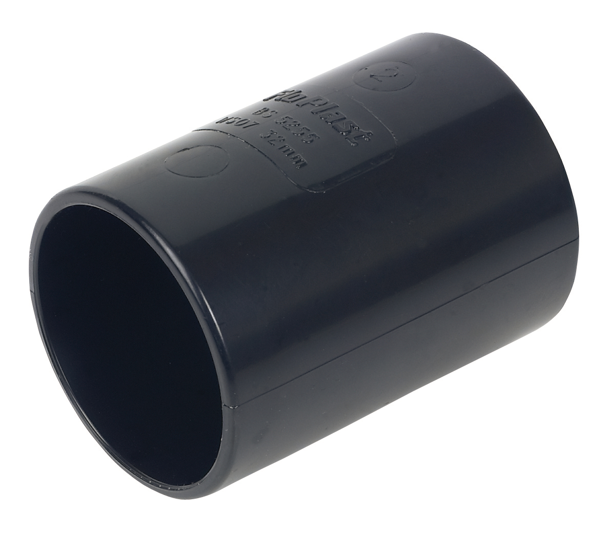 Floplast WS09BL 50mm (55mm) ABS Solvent Weld Waste System Coupling - Black